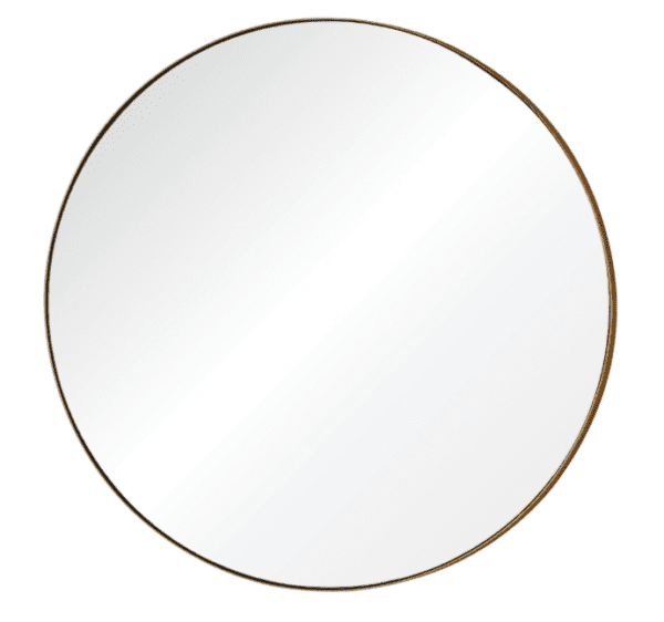 M45 - Round Gold Metal Frame Mirror