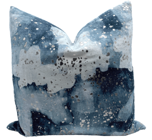 AC133 - Shades of Blue and Silver Abstract