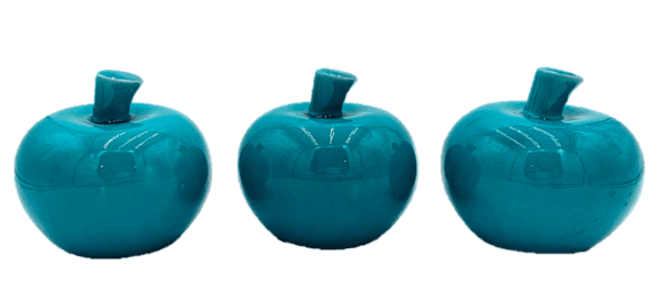 Teal Apples (Set of 3)