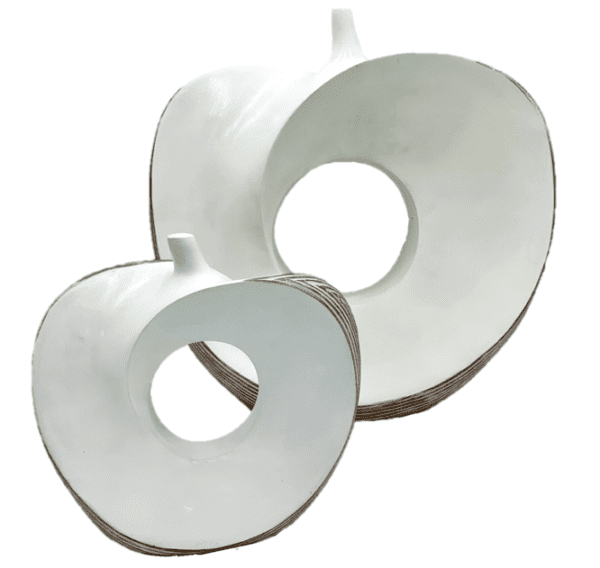 White Wood Apples (Set of 2)
