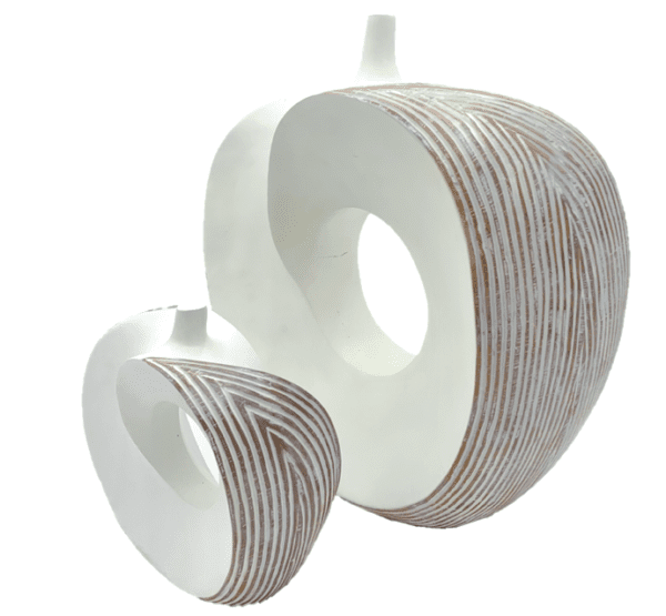 White Wood Apples (Set of 2) - Image 2