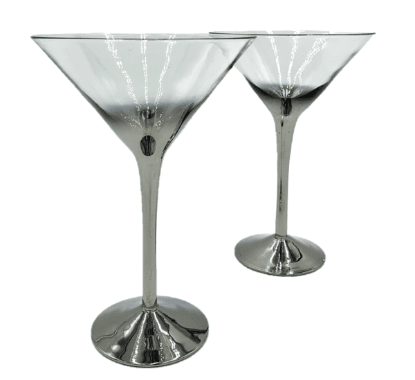 Martini Glasses - Frosted Chrome (Set of 2) - Image 2