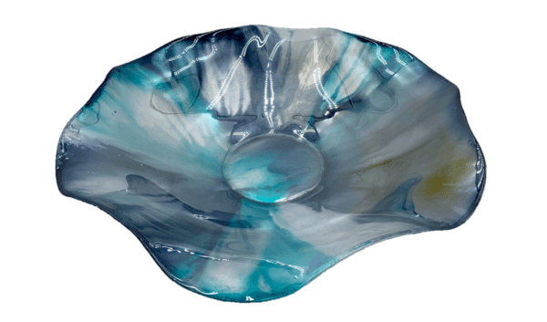 Decorative Dish 15 - Indigo/Blue Abstract - Image 2