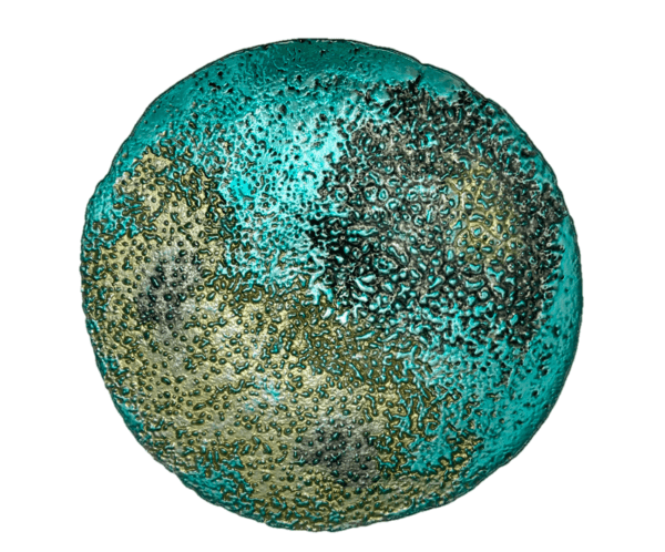 Decorative Dish 12 - Teal/Gold/Black - Image 2