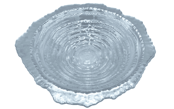 Decorative Dish 20 - Silver Iridescent