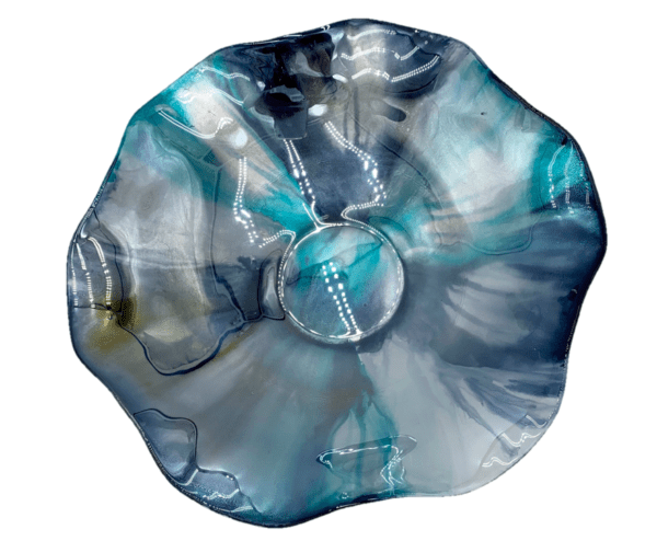 Decorative Dish 15 - Indigo/Blue Abstract - Image 3