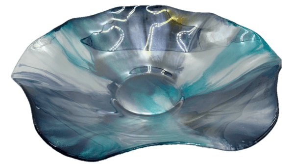 Decorative Dish 15 - Indigo/Blue Abstract