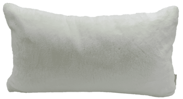 AC147 - Bright White Faux Fur Rectangular Cushion
