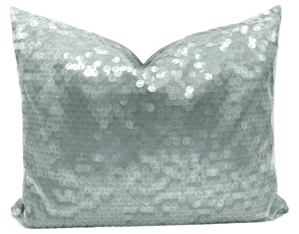 AC191 - Soft Blue with Iridescent Sequins Rectangular Cushion