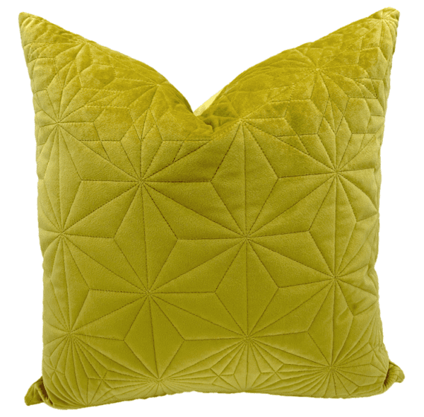 AC154 - Chartreuse Velvet with Star Pattern
