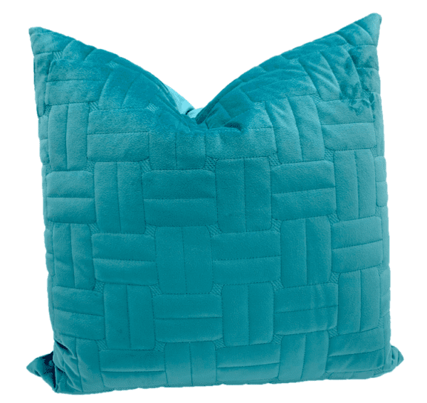 AC174 - Bright Turquoise Velvet Basketweave Pattern