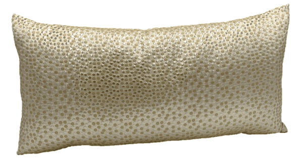 AC169 - Gold and Silver Dots Rectangular Cushion