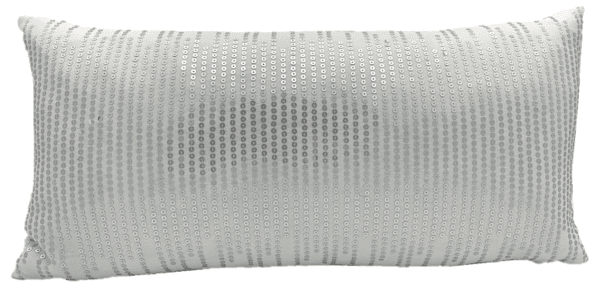 AC173 - White Rectangular with Silver Sequins