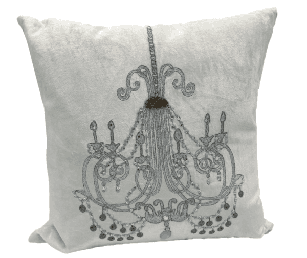 AC168 - White Faux Fur Chandelier