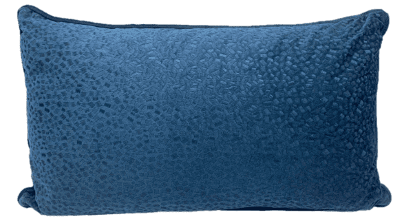 AC180 - Large Rectangular Blue Velvet with Abstract Squares