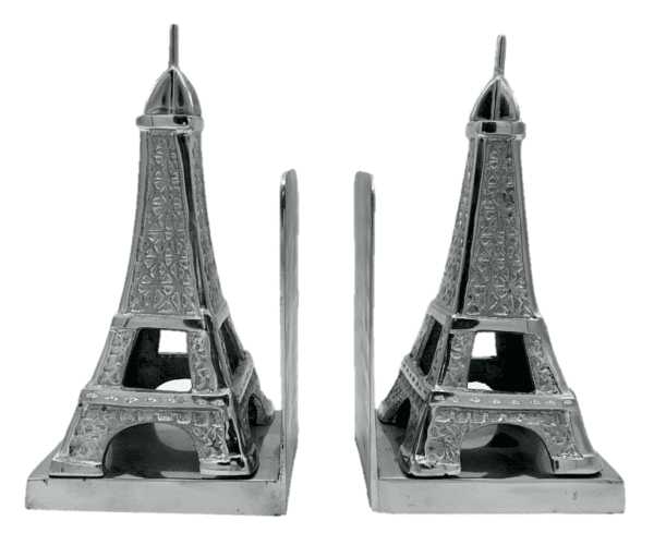 Chrome Eiffel Tower Book Ends (Set of 2)
