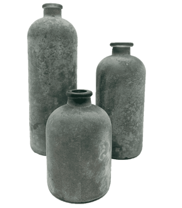 Vase 81 - Trio of Cement Bottle Neck Vases (Set of 3)