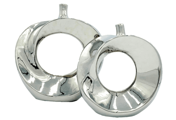 Pair of Chrome Apples (Set of 2)