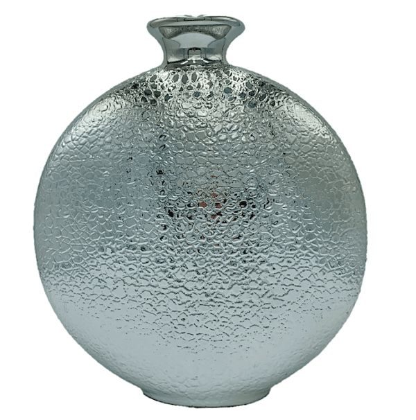Vase 89 - Oval Snakeskin Pattern Chrome Vase