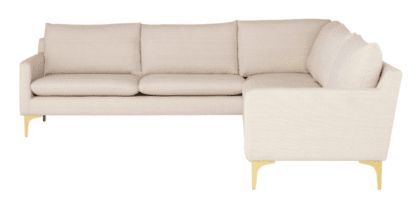 Morocco L Shaped Sectional - Gold Legs - Image 2