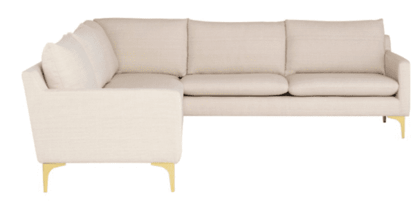 Morocco L Shaped Sectional - Gold Legs - Image 3