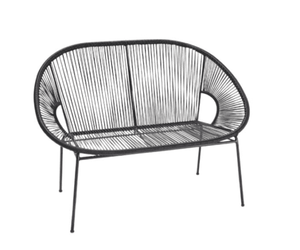 Cancun Love Seat - Black