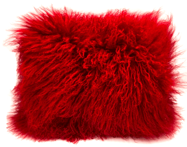 AC146 - Red Mongolian Fur Rectangular