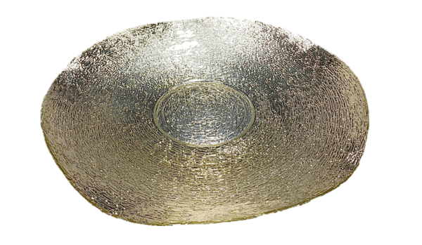Decorative Dish 26 - XL Gold Glass Waved Dish