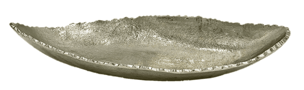 Decorative Dish 25 - Oval Pewter Jagged Edge