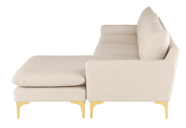 Morocco Sectional Linen - Gold Legs - Image 2