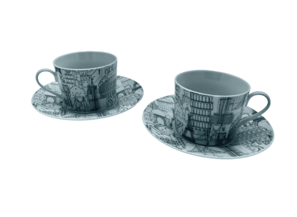 Tea Cup Set - European Attractions (Set of 2)