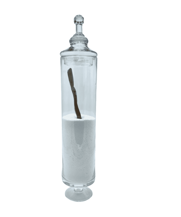 Epsom Salts in Apothecary Jar