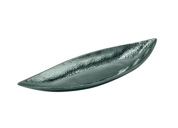 Decorative Dish 27 - Hammered Chrome Oval Dish