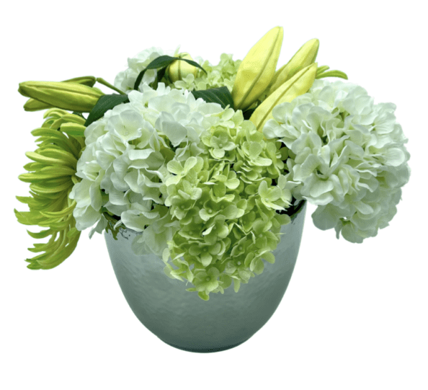 Arrangement 97 - Assorted Flowers In Hammered Chrome Vase