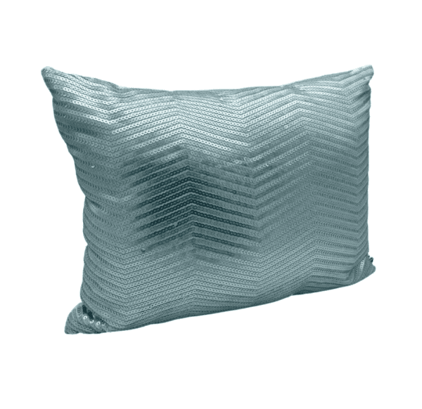 AC220 - Cushion Rectangle Silver Sequin Chevron