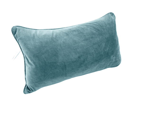 AC221 - Cushion Rectangle Teal Reversible Linen/Velvet - Image 2