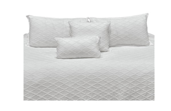 K14 - King Comforter White Basketweave Pattern (5-piece set)