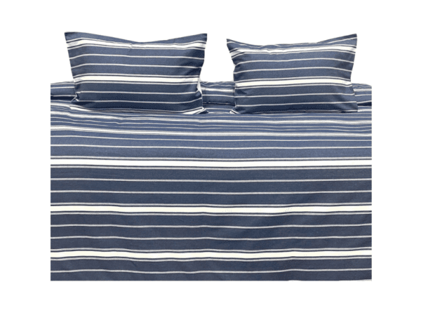 D07 - Double Comforter Blue & White Stripe (3-piece set)