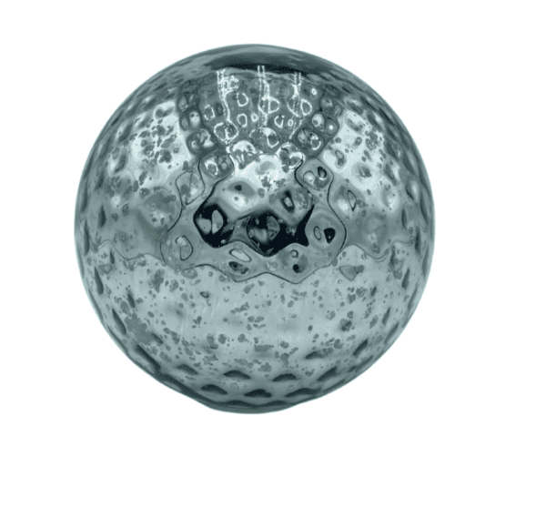 Ball 23 - Textured Silver Glass Ball Medium