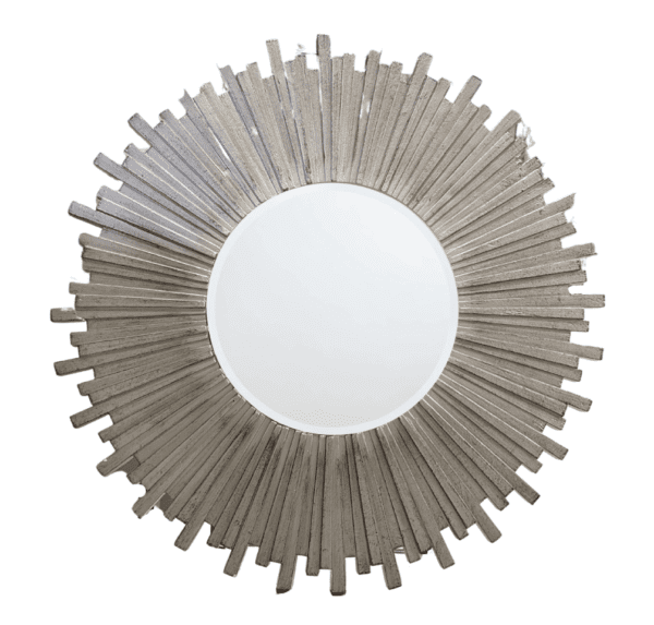 M64 - Mirror Round Champagne Starburst (2Ft 11")