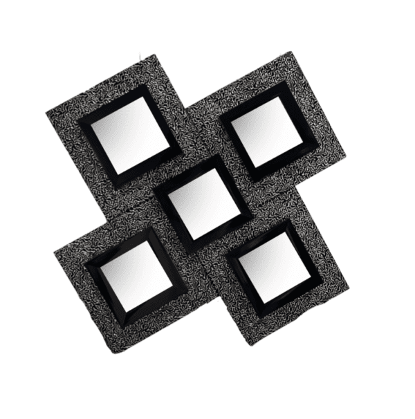 M66 - Penta Mirror with a Black/Silver Textured Frame
