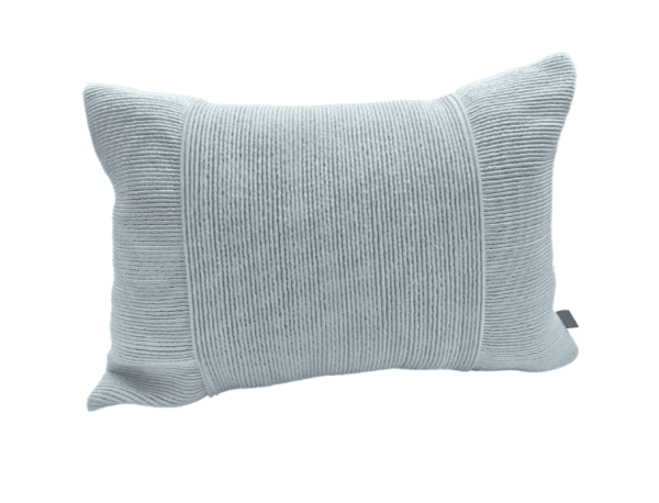AC235 - Rectangular White Ribbed Cushion