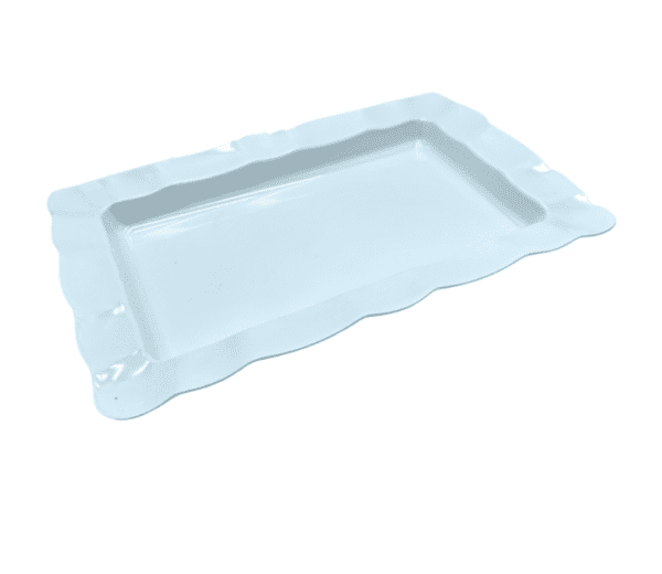 Tray 29 - White Tray with Scallop Edge