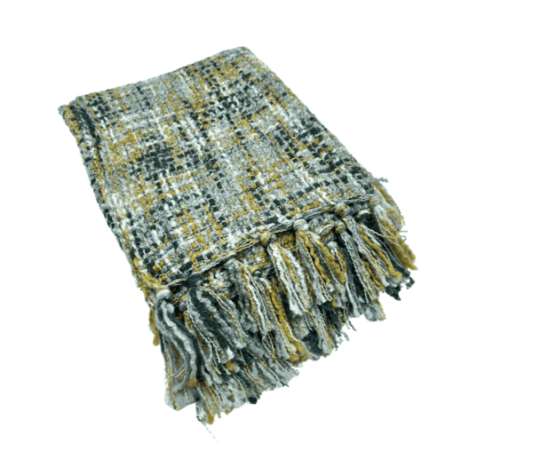 Throw 21 - Yellow & Grey