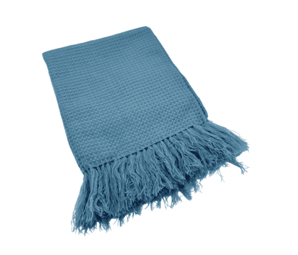 Throw 22 - Blue Honeycomb Throw