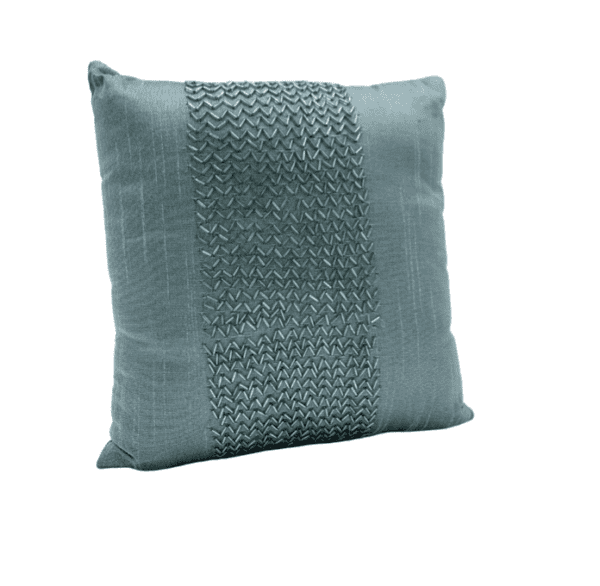 AC250 - Silver Square Cushion with Beaded ZigZag Pattern