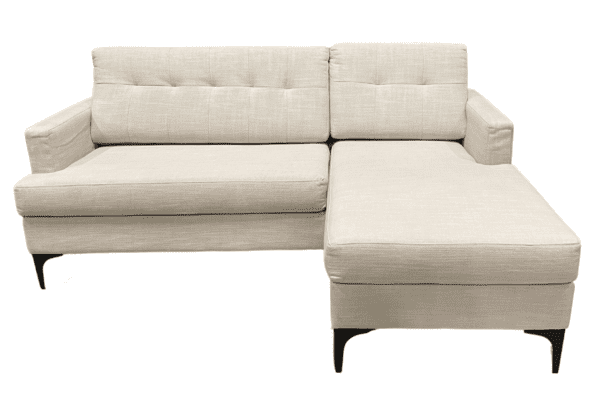 Kelowna Sectional - Ivory with Black Metal legs - Image 2