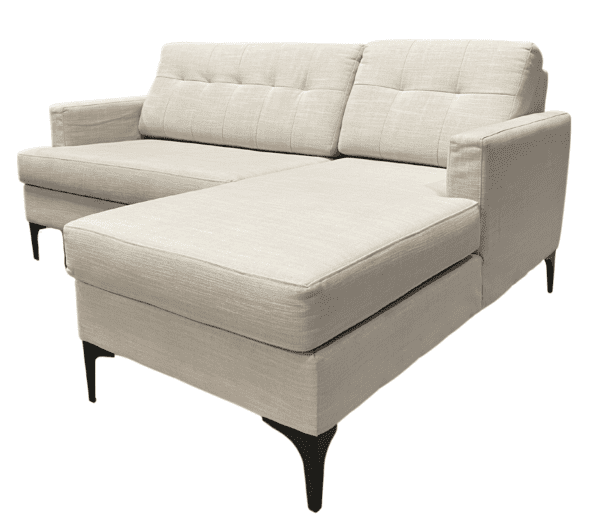 Kelowna Sectional - Ivory with Black Metal legs - Image 4