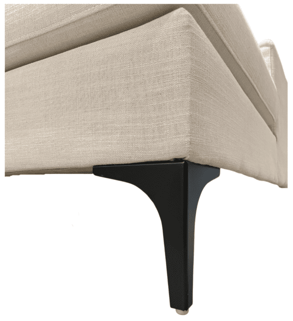 Kelowna Sectional - Ivory with Black Metal legs - Image 5