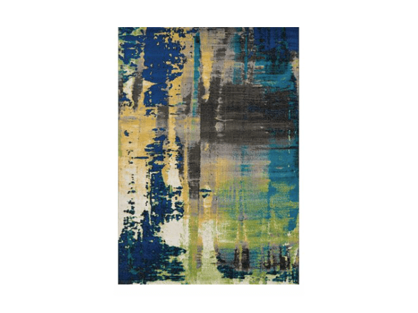 C26 - Carpet Blue Abstract 5'x8'